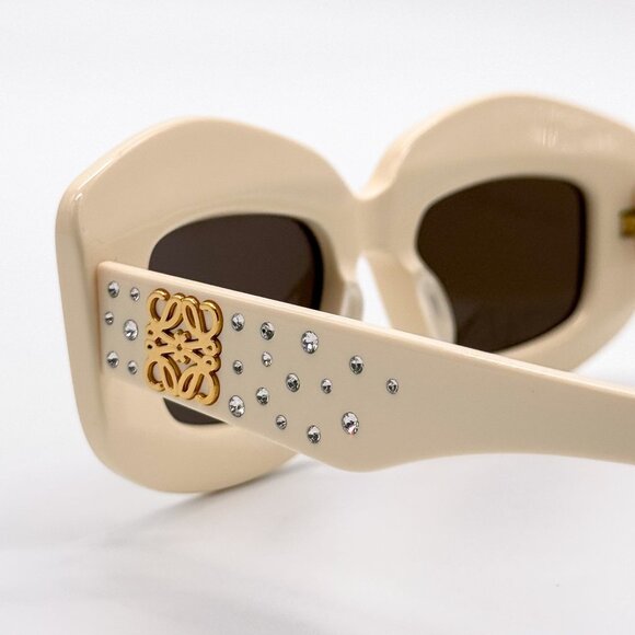 NEW LOEWE SUNGLASSES LW4114IS 25E IVORY WOMEN EYEWEAR main image 9